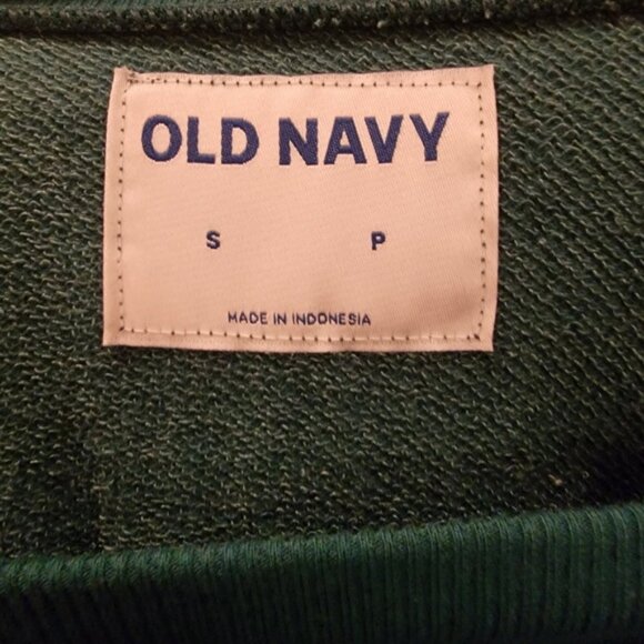 Green Old Navy Men's French Terry Short Sleeve Sweatshirt - Picture 3 of 6